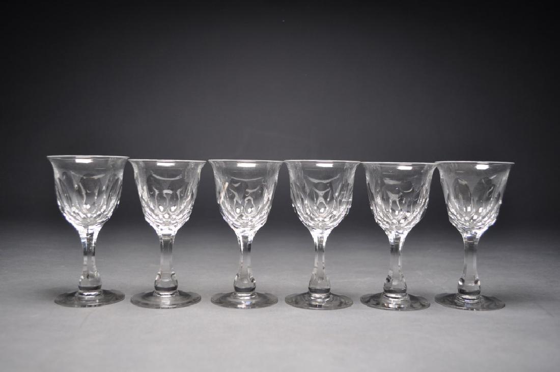 Vintage Webb Crystal Sherry Wine Glasses: Set Of 6, 4 1/2"h, Marked, Made In England, C.1936-49