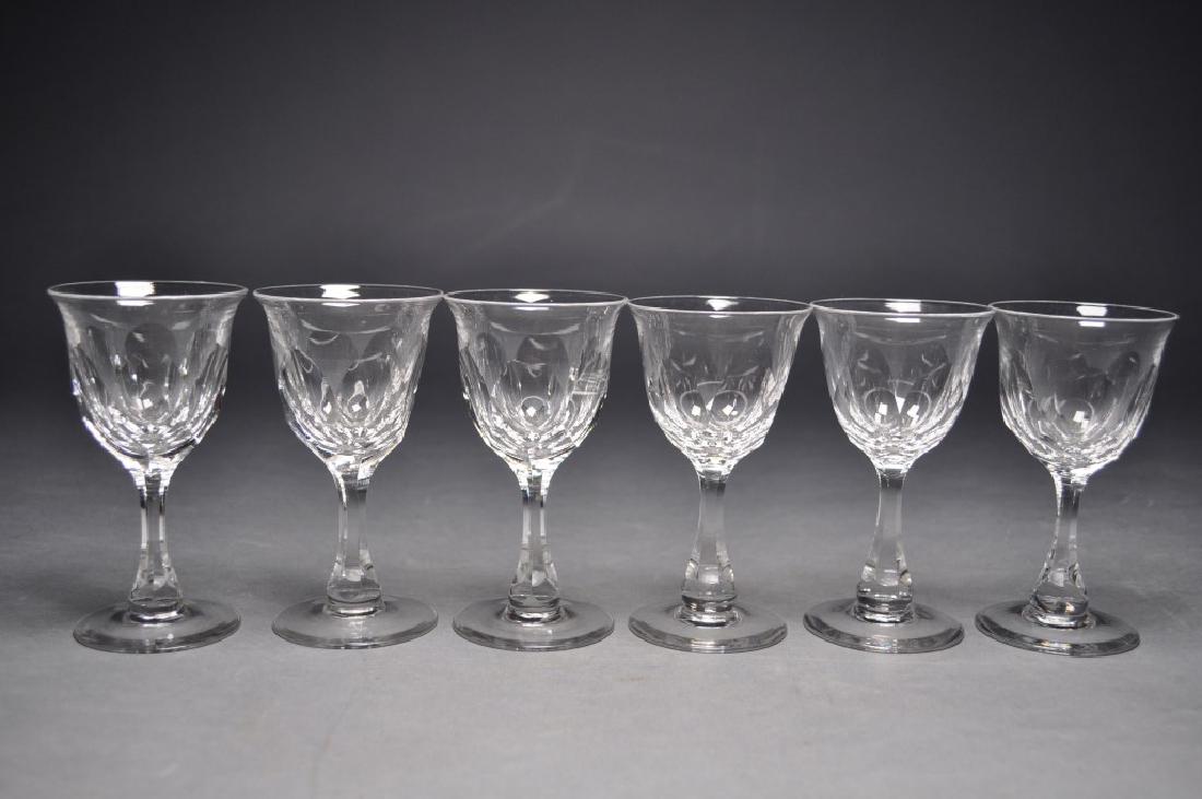 Vintage Webb Crystal Sherry Wine Glasses: Set Of 6, 4 1/2"h, Marked, Made In England, C.1936-49