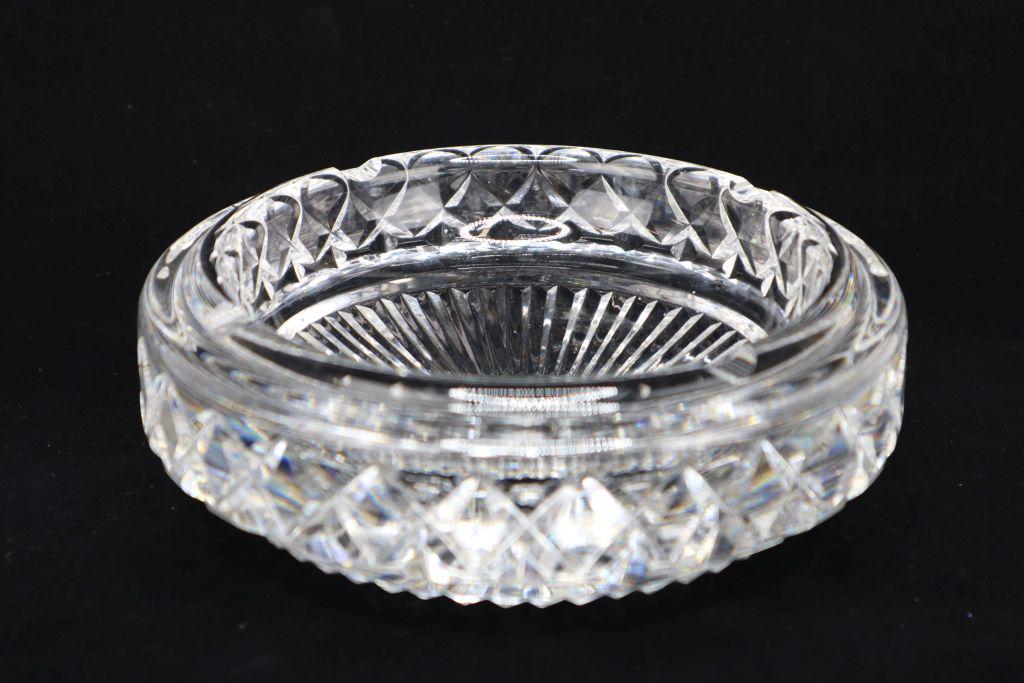 Waterford Crystal Glass Ashtray, 2.5X6.75"W: Waterford Crystal Glass Ashtray, 2.5X6.75"W Estimate $10-100
