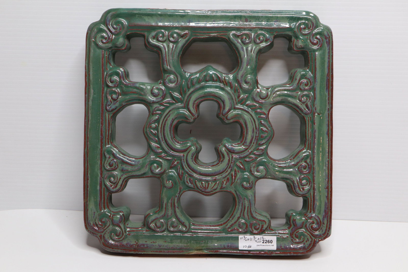 GREEN GLAZED PORCELAIN GARDEN WALL TILE, 11.75X77.75X1.5, 10#.: Green Glazed Porcelain Garden Wall Tile, 11.75X77.75X1.5, 10#.