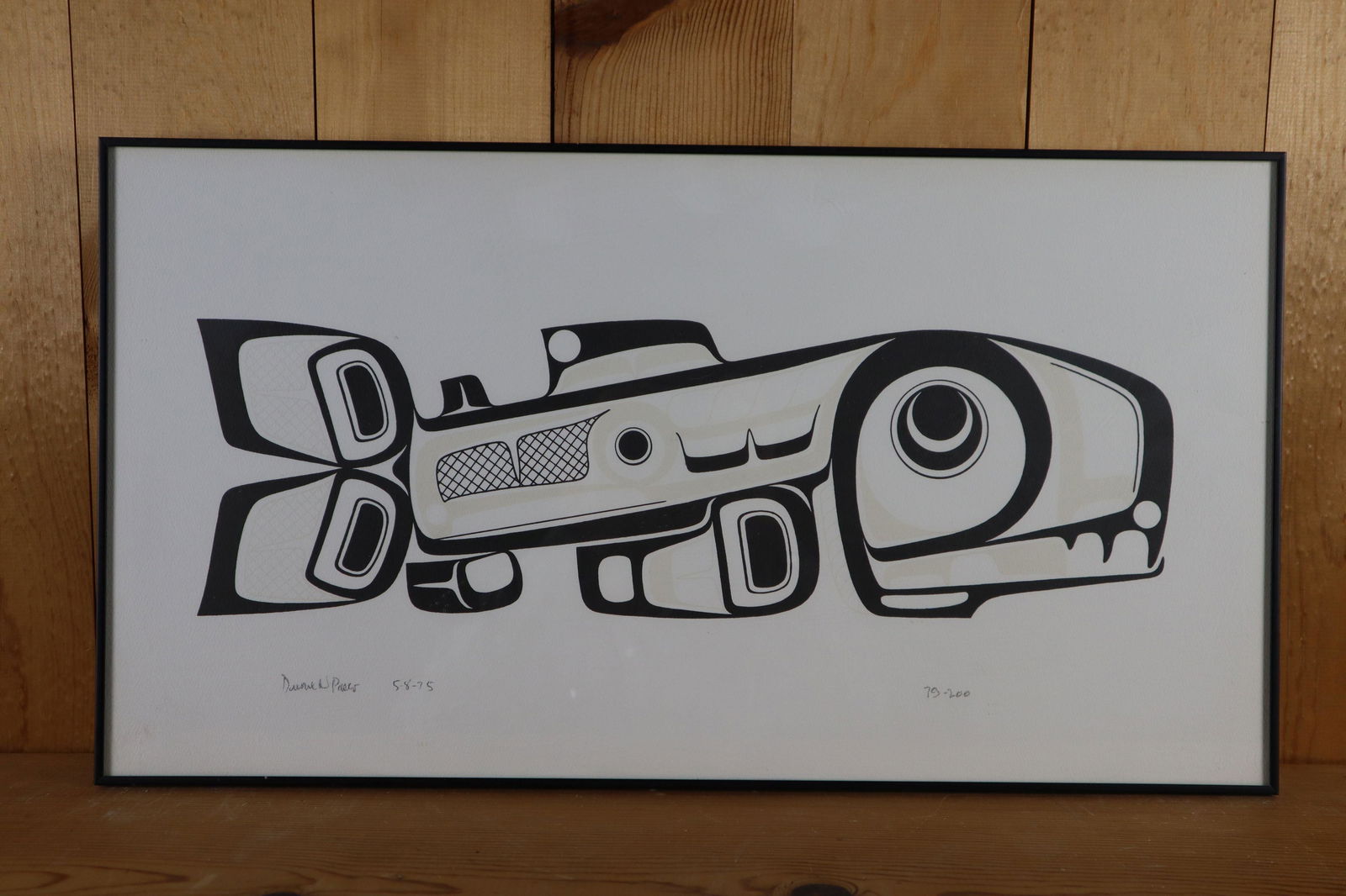 DUANE N. PASCO, FISH, LIMITED EDITION PRINT 79/200, 5-8-75, SIGNED, FRAME SIZE 24X13".: Duane N. Pasco, Fish, Limited Edition Print 79/200, 5-8-75, Signed, Frame Size 24X13".