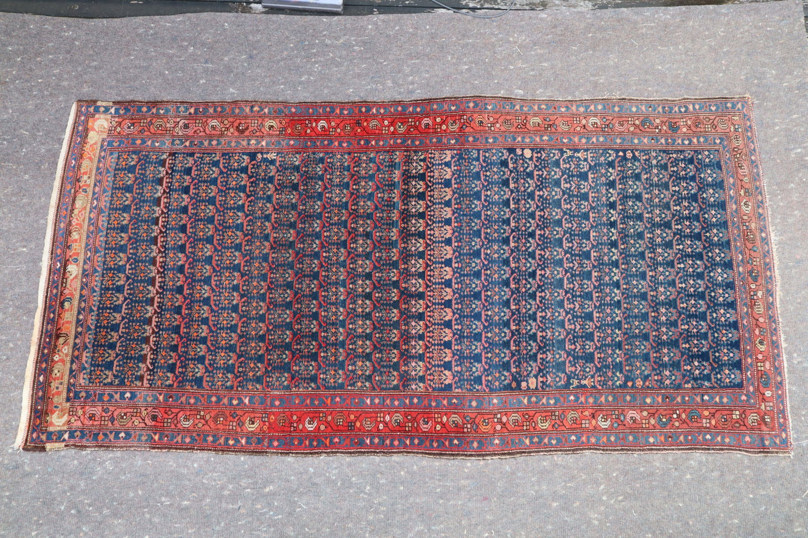 ANTIQUE HANDMADE TURKISH WOOL RUG, 54X109": Antique Handmade Turkish Wool Rug, 54X109",