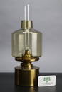 HANS-AGNE JAKOBSSON OIL LAMP, AMBER GLASS SHADE