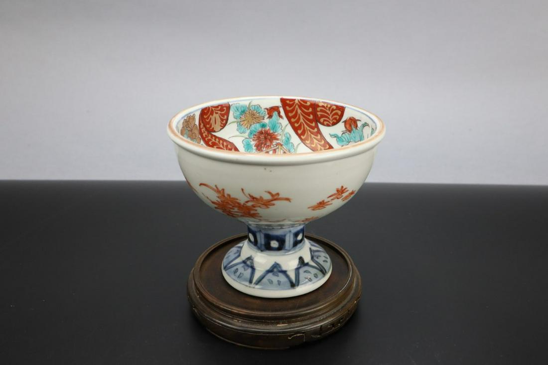 ANTIQUE JAPANESE IMARI PORCELAIN BOWL, 5-1/2X4-1/: Antique Japanese Imari Porcelain Bowl, 5-1/2X4-1/2, With Receipt From Japan In 1968
