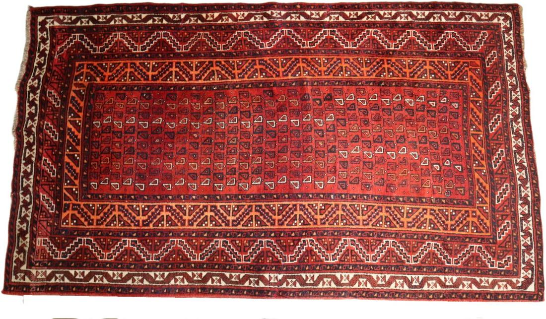 IRAN FARS SHIRAZ HANDMADE WOOL RUG, 60X106 (5 X 8: Iran Fars Shiraz Handmade Wool Rug, 60X106 (5 X 8.83 Ft)