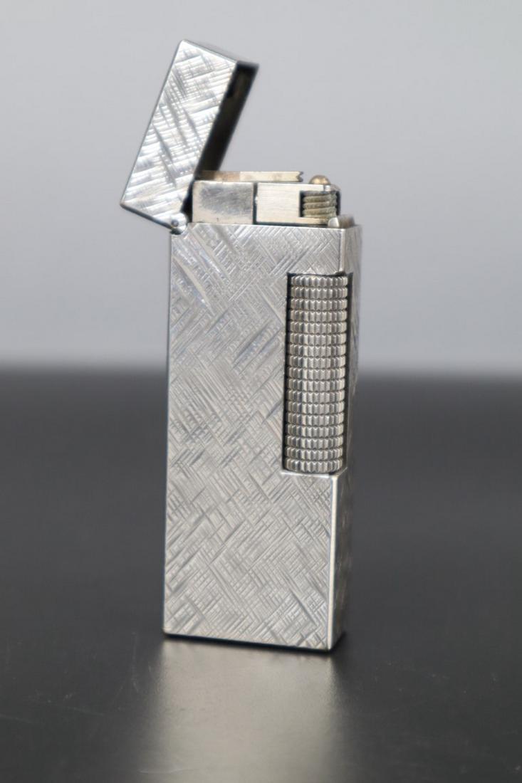 SILVERPLATED DUNHILL LIGHTER, MADE IN SWITZERLAND: Silverplated Dunhill Lighter, Made In Switzerland, Rollagas Lighter Us Re24163, 2-1/2X1-7/8X7/16"