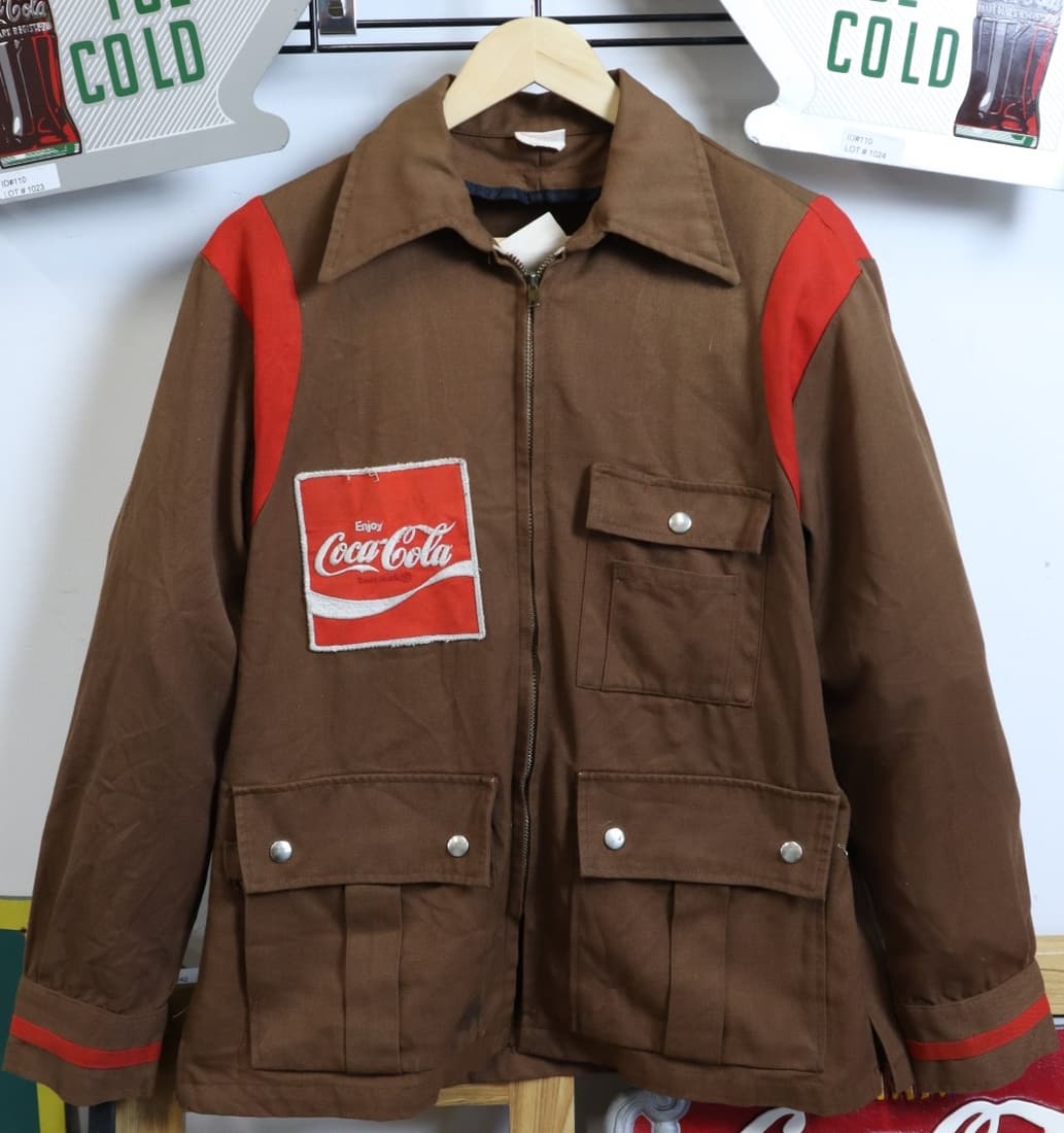 1960'S COCA COLA DELIVERY DRIVERS JACKET, 42 REGULAR, UNITOG COMPANY, UNION MADE IN USA, INK STAIN. (1 of 7)