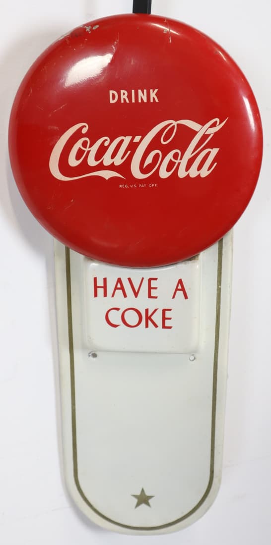 1980'S DRINK COCA COLA IN BOTTLES STAR CALENDAR SIGN, 8.25X19.5" (1 of 5)