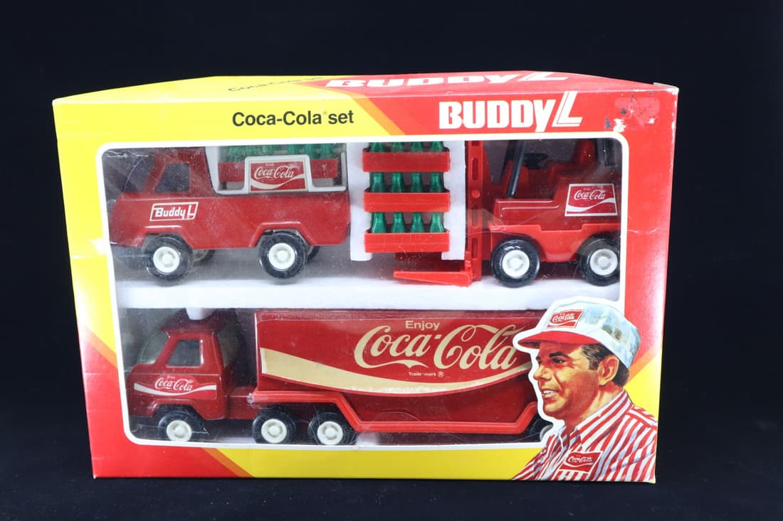 1979 BUDDY L COCA COLA TRUCKING AND DELIVERY SET, NEW IN BOX. (1 of 6)