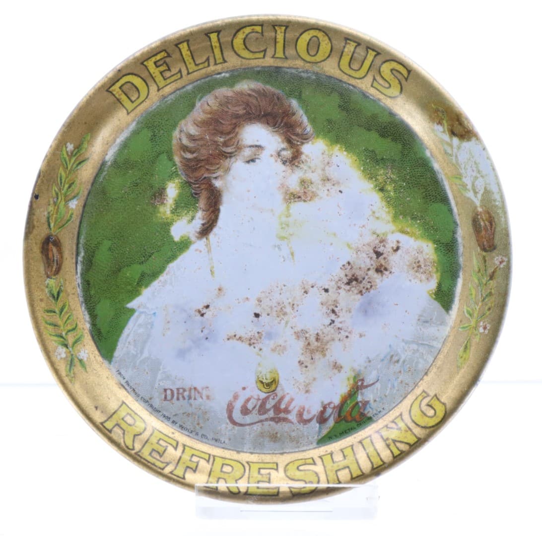1905 COCA COLA JUANITA TRAY, ROUND 4" (1 of 2)