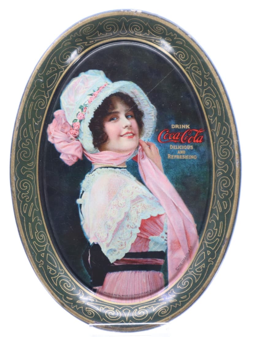 1914 COCA COLA BETTY CHANGE TRAY, OVAL 4.25X6 (1 of 2)