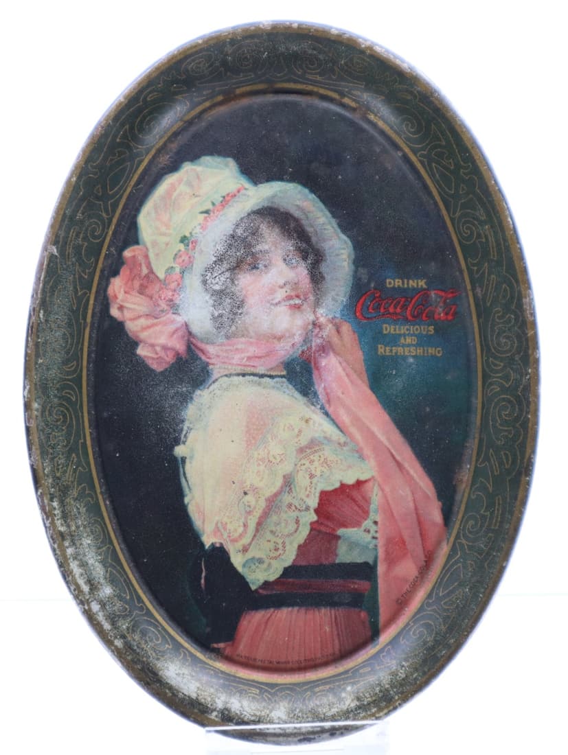 1914 COCA COLA BETTY CHANGE TRAY, OVAL 4.25X6 (1 of 2)