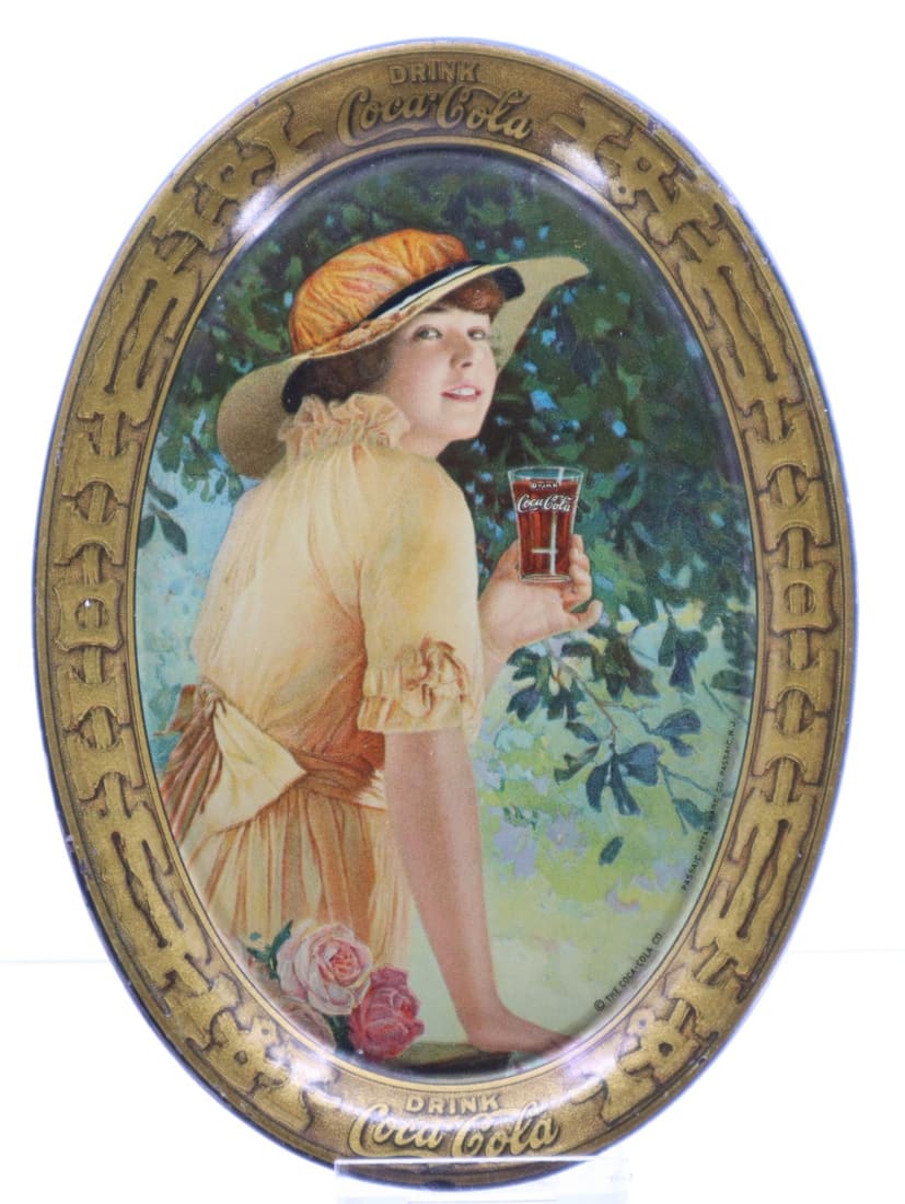 1916 COCA COLA ELAINE CHANGE TRAY, OVAL 4.25X6 (1 of 2)
