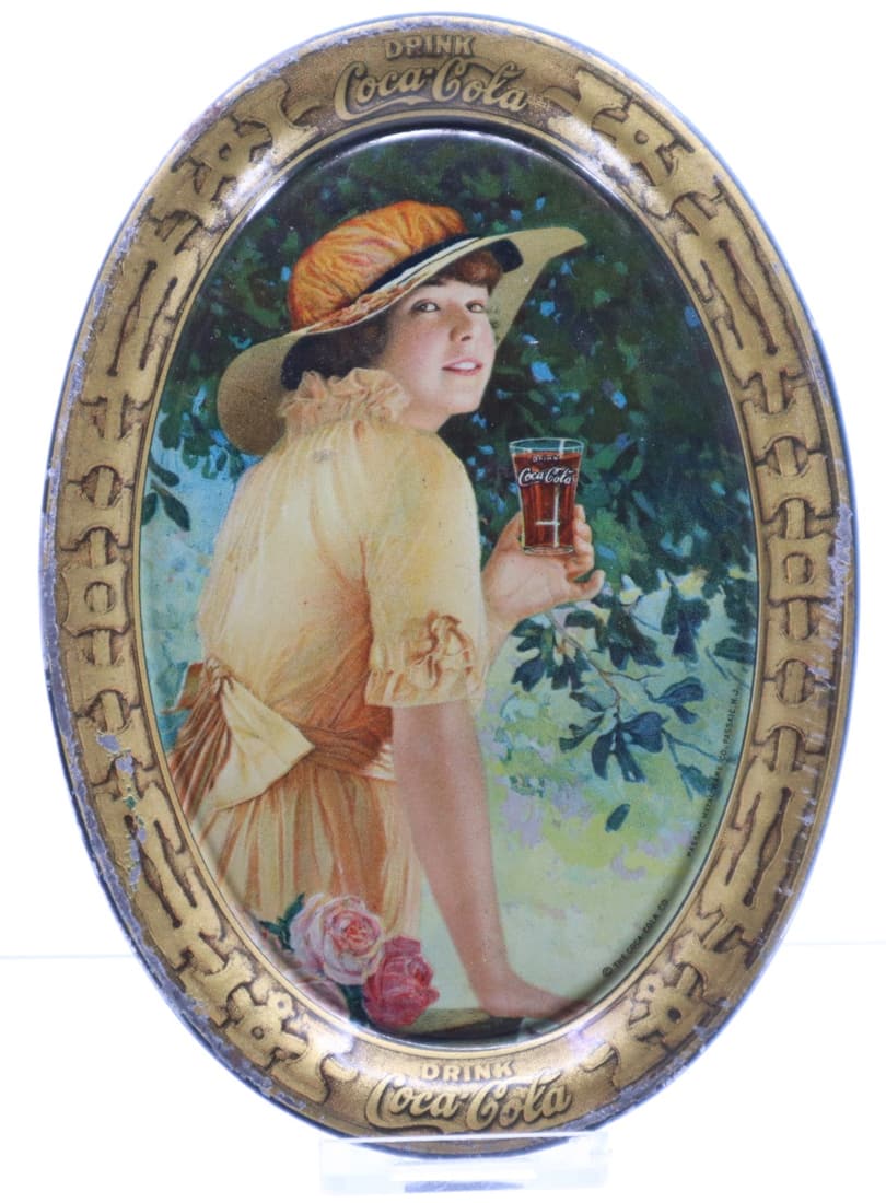 1916 COCA COLA ELAINE CHANGE TRAY, OVAL 4.25X6 (1 of 2)