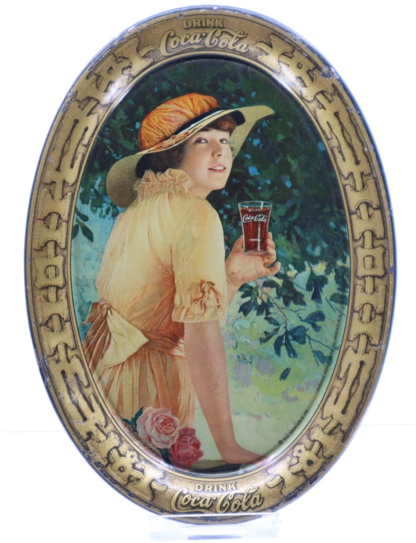 1916 COCA COLA ELAINE CHANGE TRAY, OVAL 4.25X6 (1 of 2)