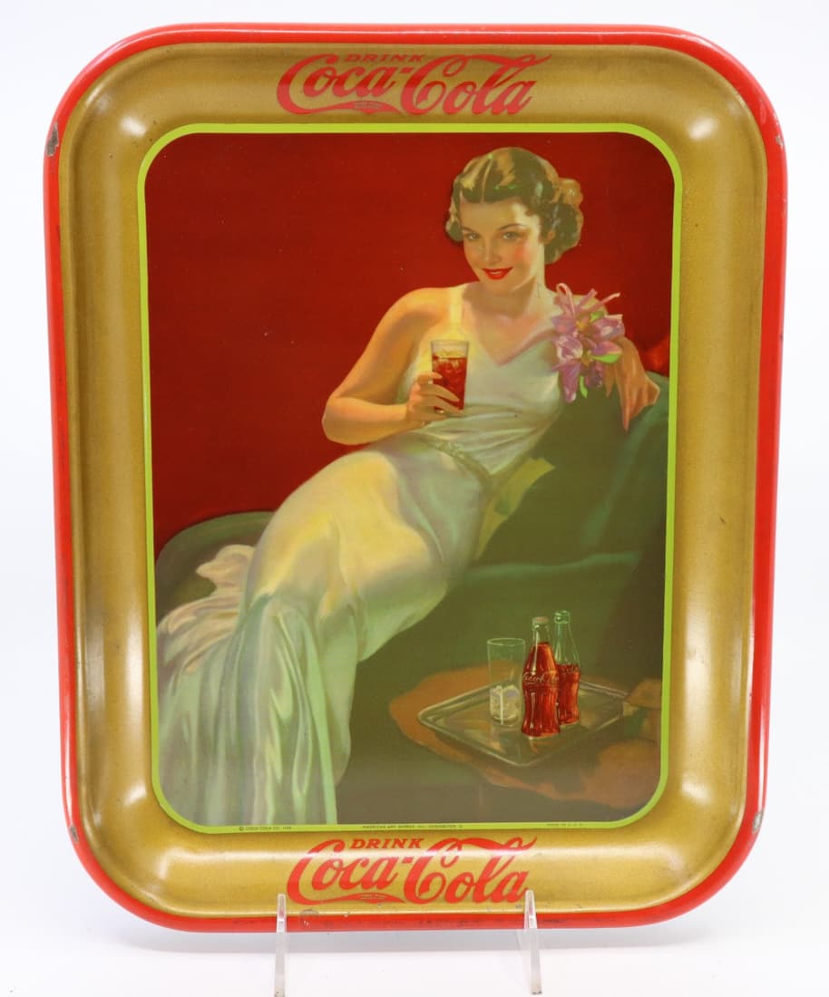 1936 COCA COLA TRAY, RECTANGLE 10.5X13.25 (1 of 2)