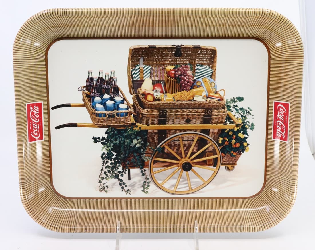 1958 COCA COLA PICNIC TRAY TRAY, RECTANGLE 10.5X13.25 (1 of 2)