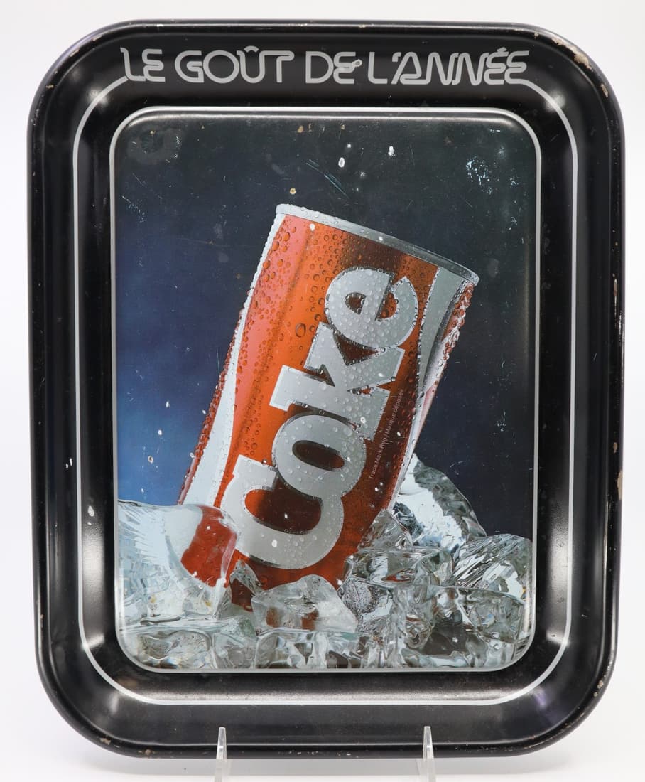FRENCH COCA COLA TRAY, THE TASTE OF THE YEAR, RECTANGLE 10.5X13.25: FRENCH COCA COLA TRAY, THE TASTE OF THE YEAR, RECTANGLE 10.5X13.25