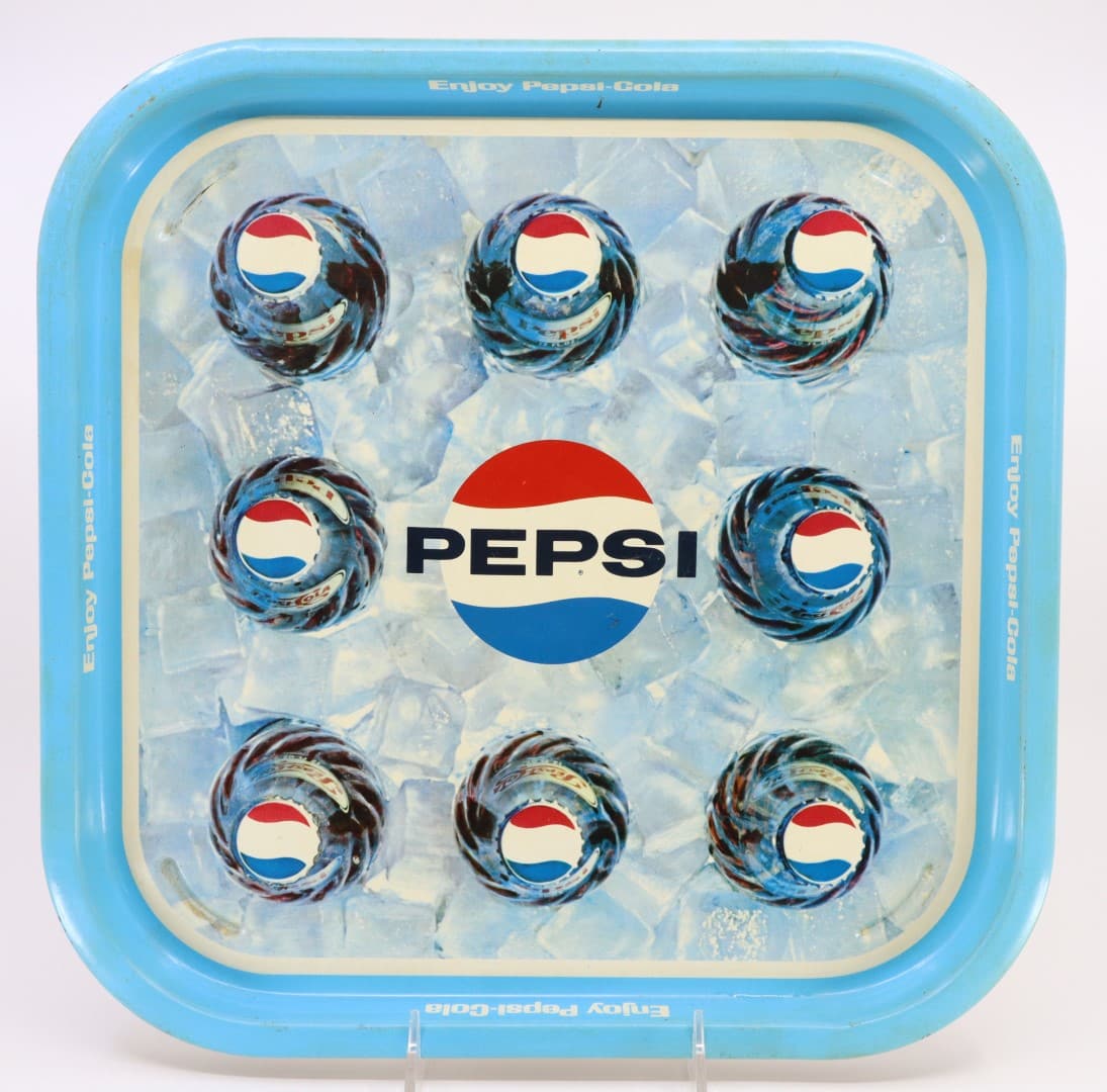 1960s PEPSI TRAY, ENJOY PEPSI COLA, SQUARE 13.25X1: 1960s PEPSI TRAY, ENJOY PEPSI COLA, SQUARE 13.25X1