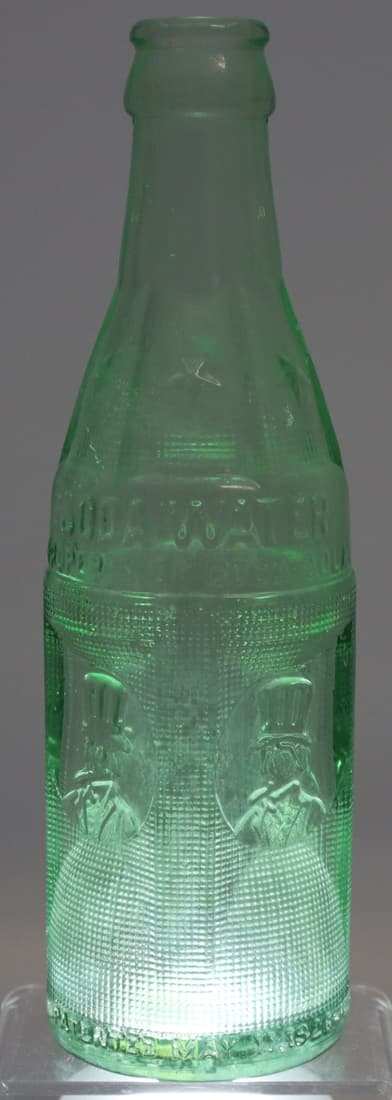 1930 GREEN GLASS SODA WATER BOTTLE HOT SPRINGS NAT. PARK ARK, COCA COLA BOTTLING CO. (1 of 5)