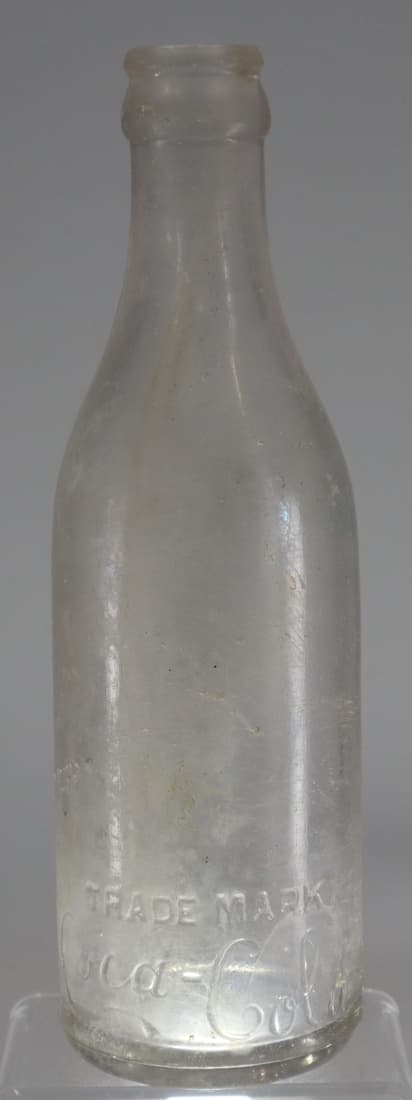 STRAIGHT SIDED COCA COLA BOTTLE, CLEAR GLASS WITH COCA COLA IN SCRIPT ON HEEL (1 of 5)