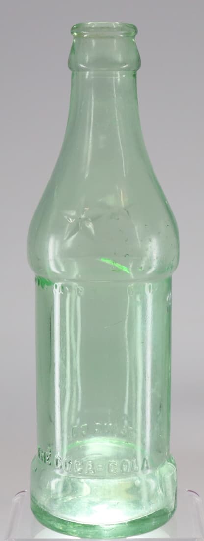 STAR SODA BOTTLE, COCA COLA BOTTLING CO GREEN GLASS, ROOT 3476C 26,  SCH 'DY NY ON BASE (1 of 6)