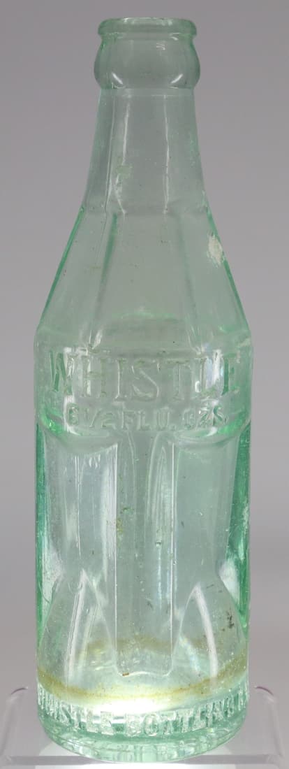 WHISTLE GREEN GLASS BOTTLE, WHISTLE BOTTLING GRANITE CITY, ILL OCT 1916: WHISTLE GREEN GLASS BOTTLE, WHISTLE BOTTLING GRANITE CITY, ILL OCT 1916