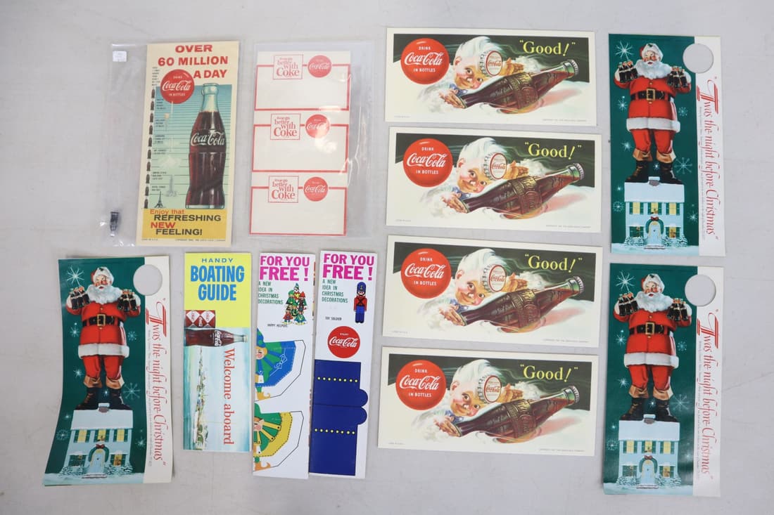 ASSORTED 1950'S COCA COLA CARDBOARD/PAPER ADVERTISING, 4 X 1953 SPRITE BOY INK BLOTTERS, 60 MILLION (1 of 5)