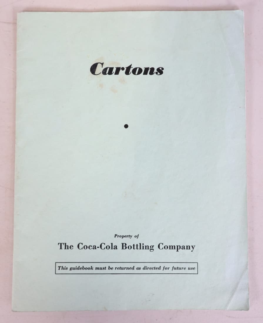 1940 CARTONS COCA COLA EMPLOYEE MARKETING HANDBOOK, DISPLAY STRATEGIES, 8.5X11" (1 of 7)