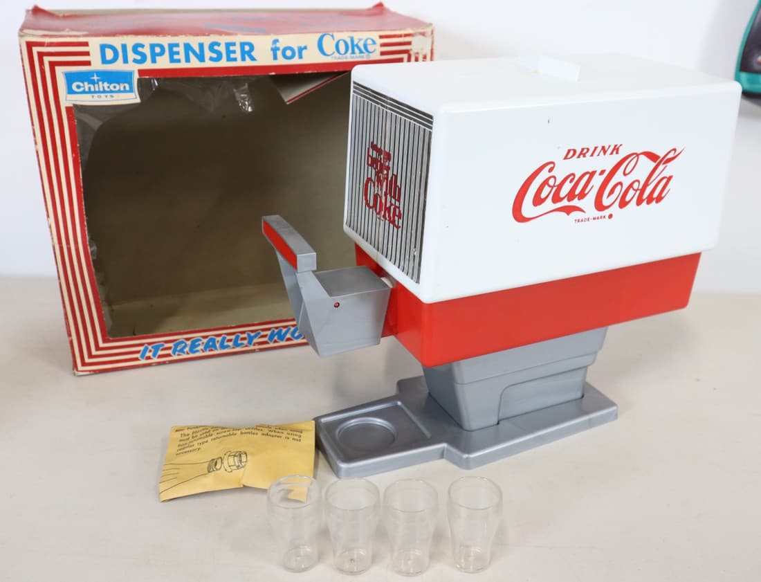 1960'S COCA COLA DISPENSER TOY IT REALLY WORKS, WITH BOX. (1 of 2)