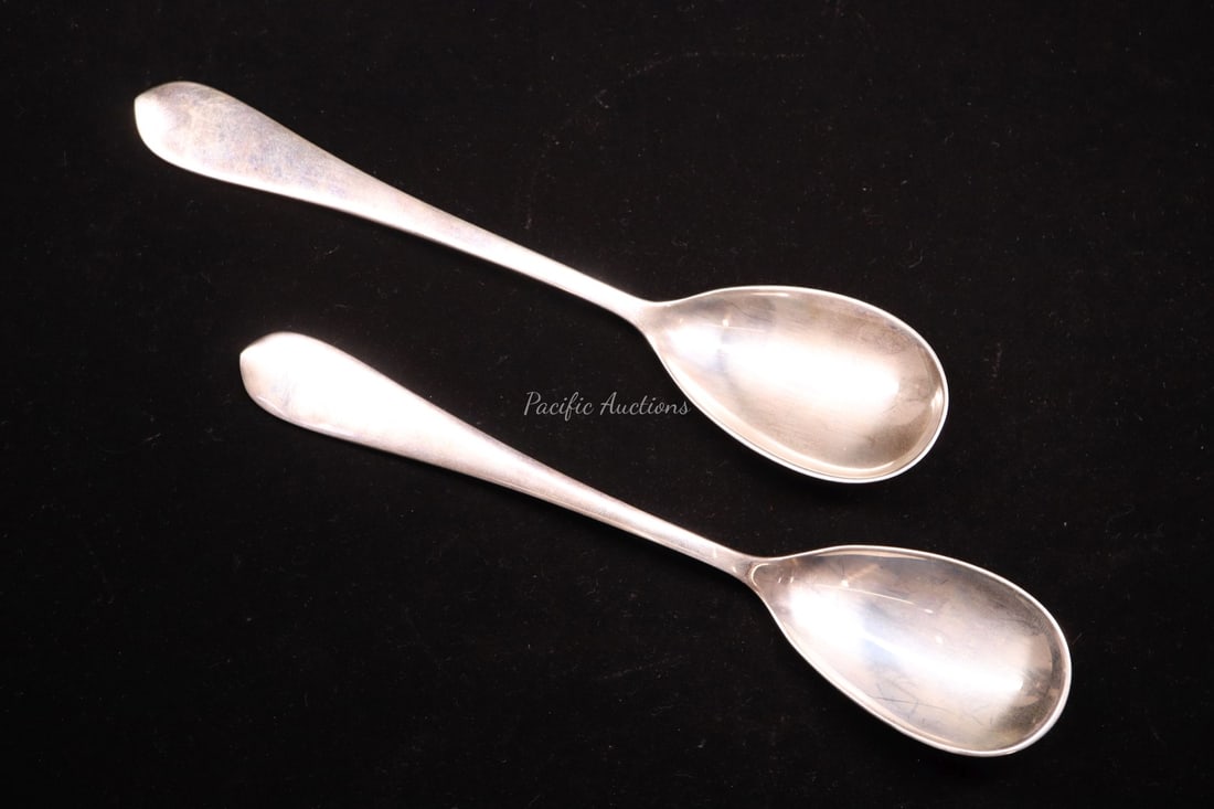 TWO STIEFF STERLING SILVER SPOONS, 6" 69 GRAMS (1 of 3)