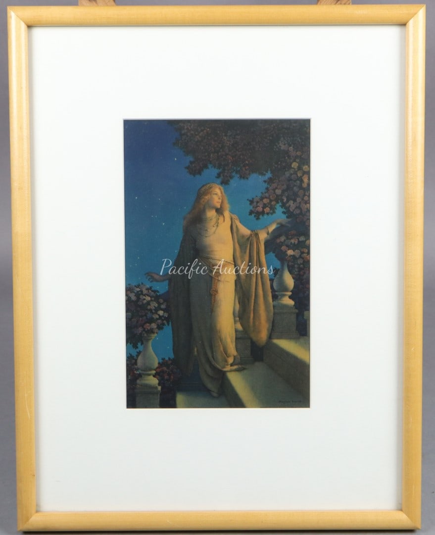 MAXFIELD PARRISH EDISON MAZDA CALENDAR TOP, 14-1/8X18-1/4": DESCRIPTION: MAXFIELD PARRISH EDISON MAZDA CALENDAR TOP, 14-1/8X18-1/4" WEIGHT: CONDITION: Please see photos for condition. Condition is commensurate with age and use. We aim to take additional photos