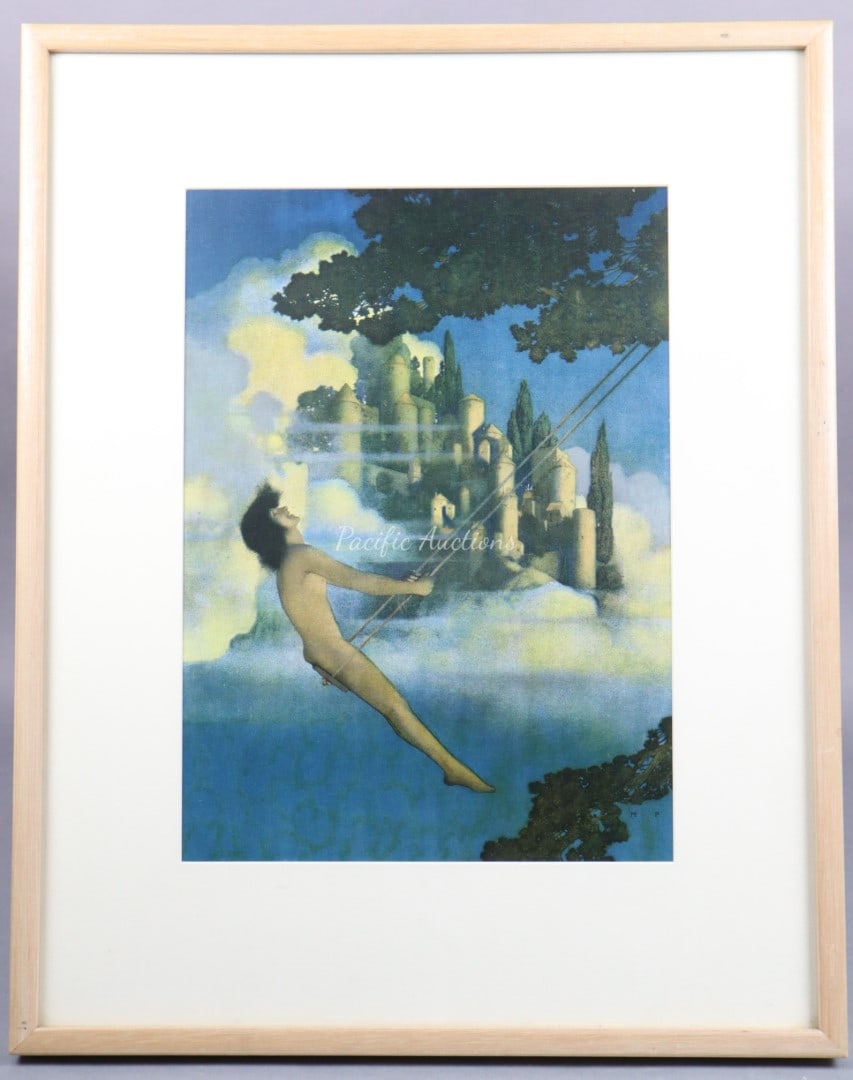 MAXFIELD PARRISH "THE DINKY BIRD", 18-1/4X22-3/4": DESCRIPTION: MAXFIELD PARRISH "THE DINKY BIRD", 18-1/4X22-3/4" WEIGHT: CONDITION: Please see photos for condition. Condition is commensurate with age and use. We aim to take additional photos of any n