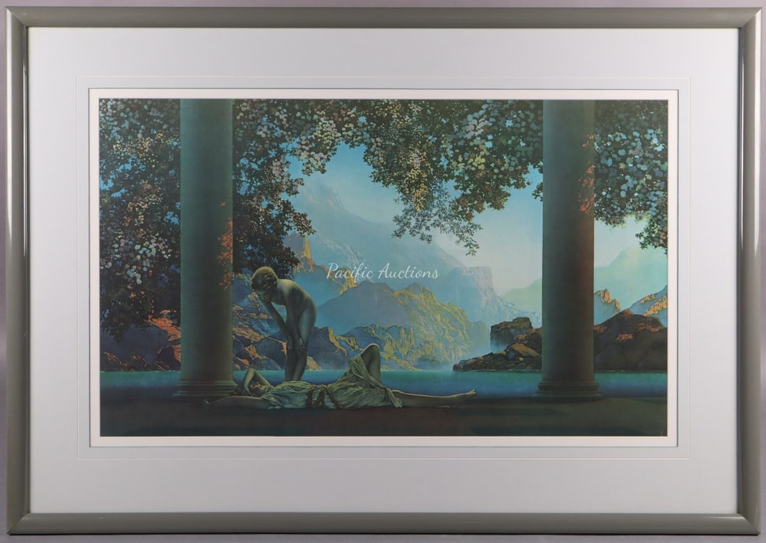 DAYBREAK MAXFIELD PARRISH FRAMED PRINT, 39X27-1/4" (1 of 12)