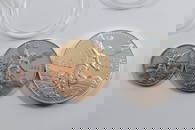 1989 PROOF RAINBOW SET; 7.776G PLATINUM, 17.278G GOLD, 31.103G SILVER. THE GOLD AND PLATINUM COINS H