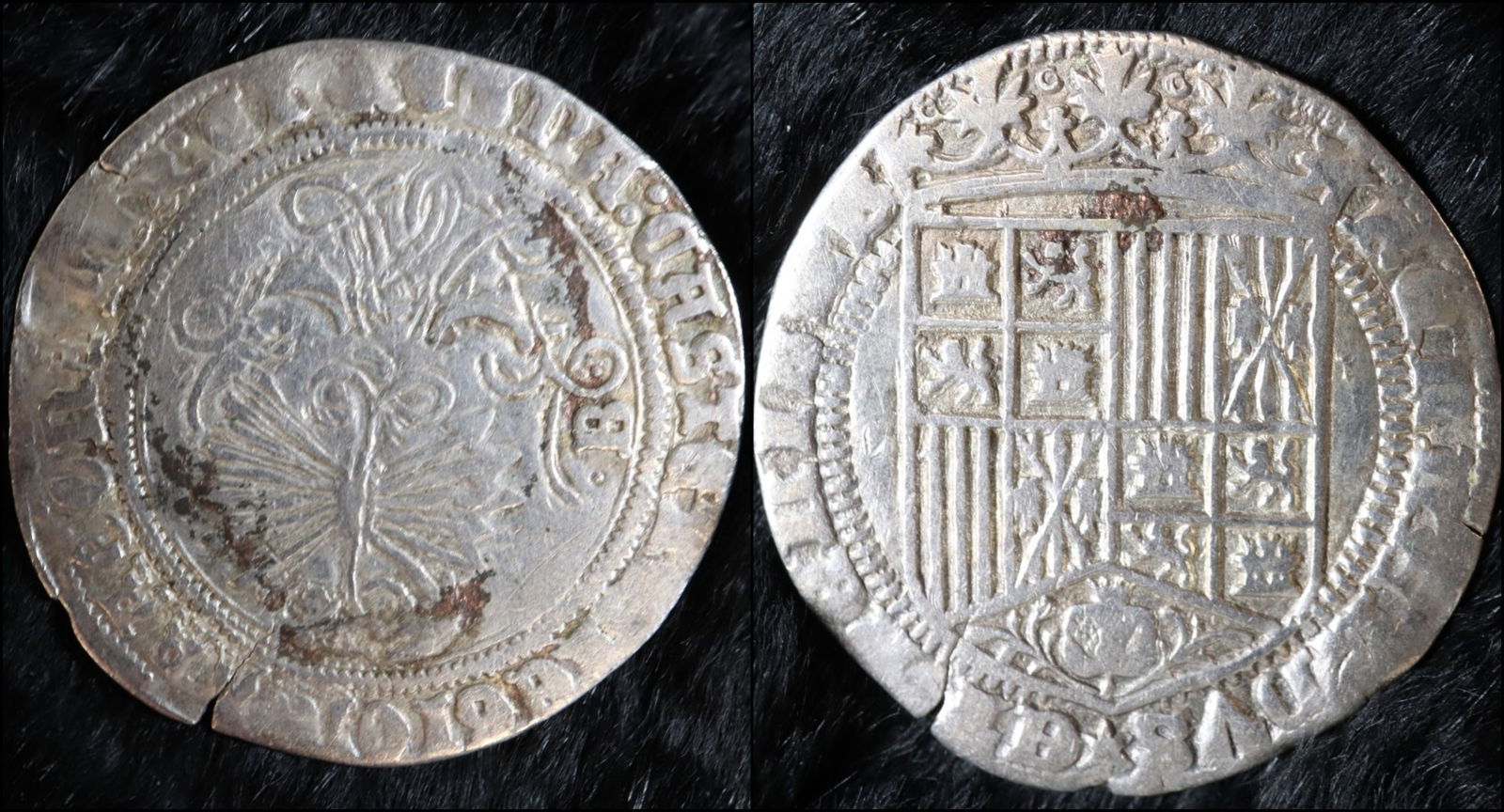 15TH c. FERDINAND & ISABELLA 1 REAL SPANISH SILVER (1 of 8)