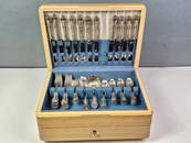 INTERNATIONAL SILVER 'JOAN OF ARC' STERLING SILVER FLATWARE SET, 49 PCS, 2,389 TOTAL GRAMS, 1,572 GR