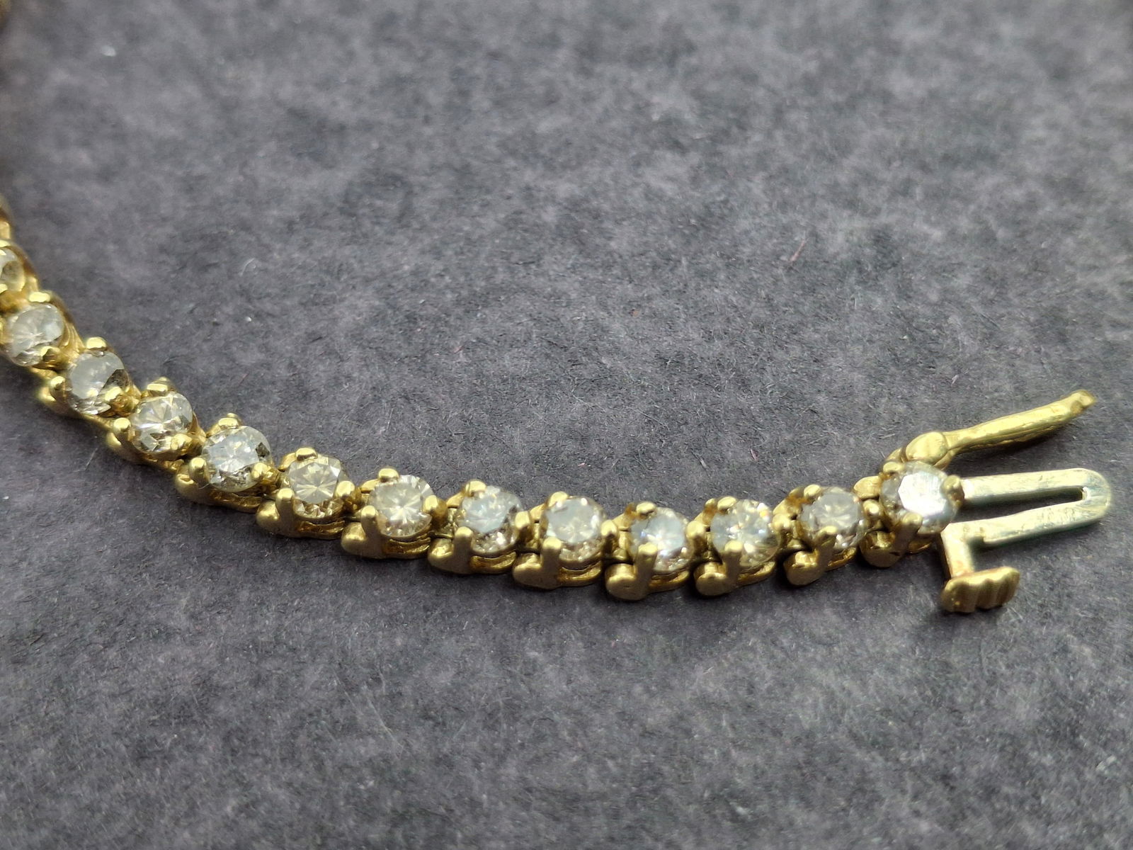 GOLD & DIAMOND LADIES BRACELET, 14K, 9.36 G, 7.25", MARKED SP 500, TESTED. (1 of 7)