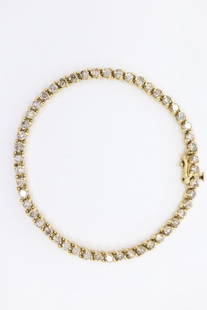 GOLD & DIAMOND LADIES BRACELET, 14K, 9.36 G, 7.25", MARKED SP 500, TESTED.: DESCRIPTION: GOLD & DIAMOND LADIES BRACELET, 14K, 9.36 G, 7.25", MARKED SP 500, TESTED. . CONDITION: Please See Photos For