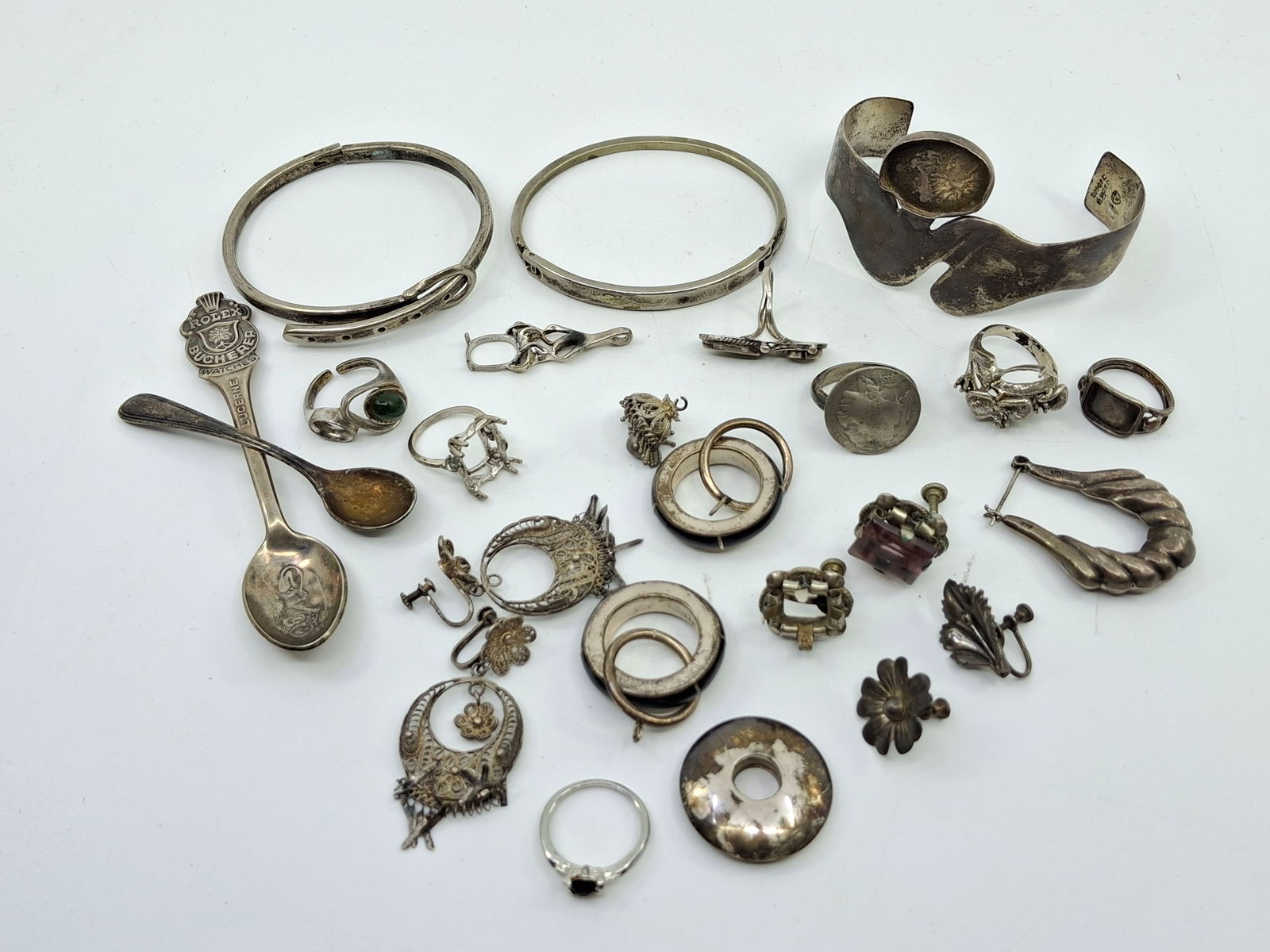 ASSORTED STERLING JEWELRY, AND SCRAP, 206.49 GR. (1 of 7)