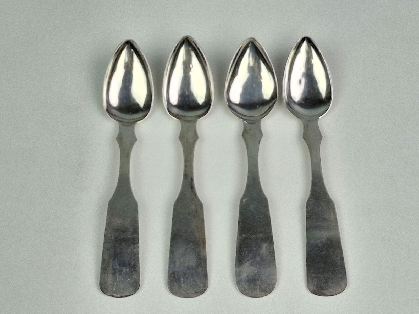 1816 COIN SILVER SPOONS, 4)5-5/8" 51 G, J. DRAPER (1 of 4)