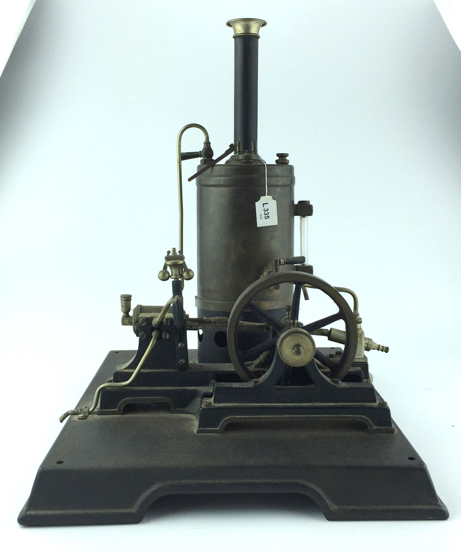 Wüttemberg toy steam engline, in bronzed sheet metal. (1 of 1)