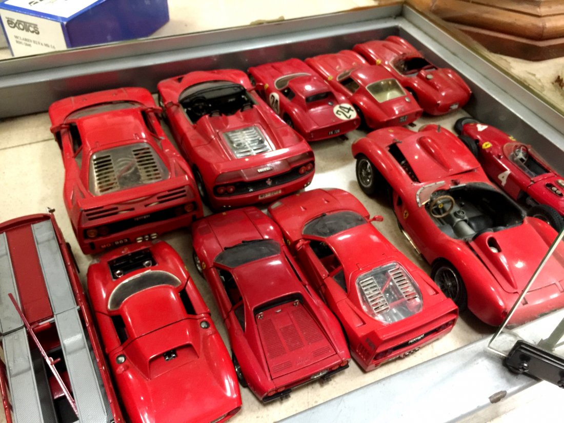 Eleven Ferrari cars made from metal and plastic. (1 of 1)