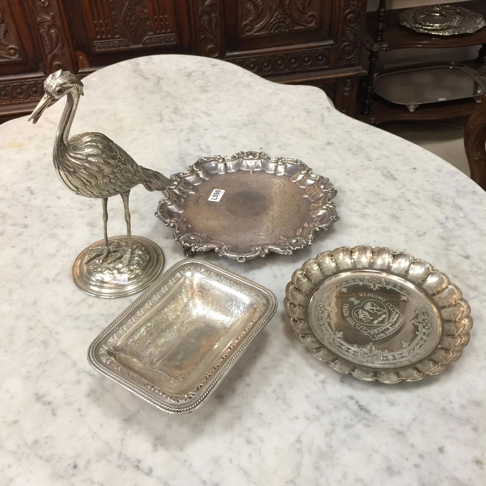 Four pieces in silver-plated metal (1 of 1)