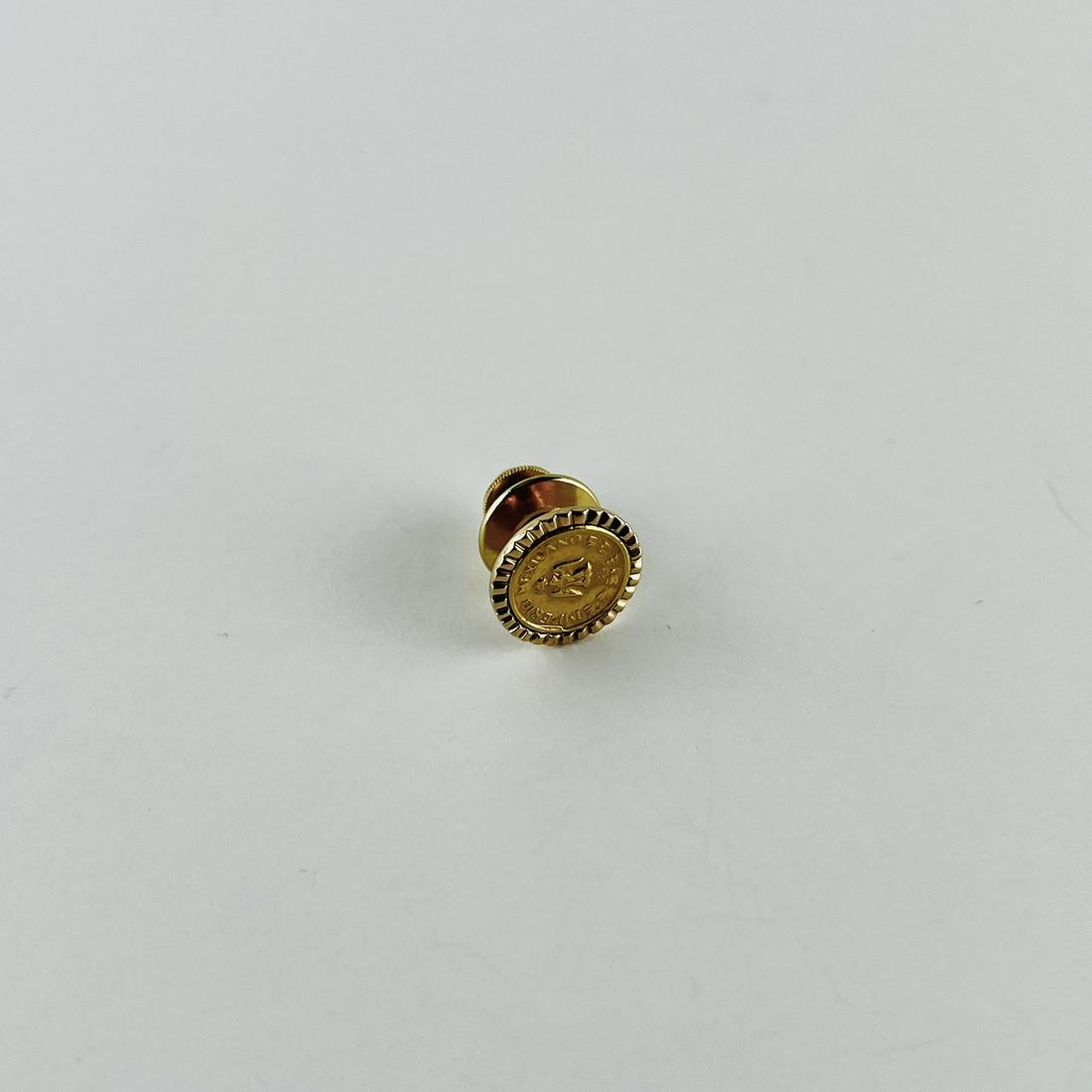 18 K yellow gold lapel pin (1 of 1)