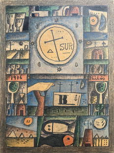 Manuel Pailós: MANUEL PAILÓS (1918-2004)"constructivo south"Ink and watercolor on paperSigned in the middle right23 x 17 cmRaquel Pereda Collection