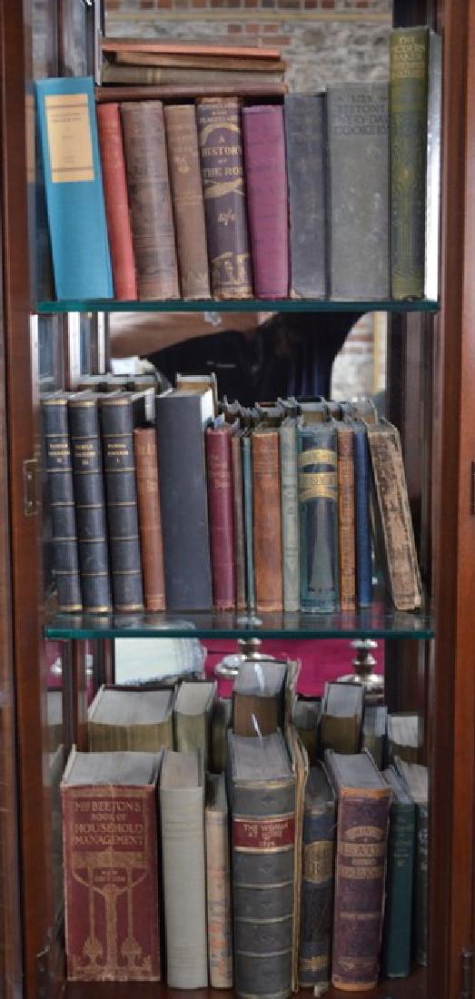 A collection of Victorian and Edwardian cookery books: An interesting selection of seventeen mostly Victorian and Edwardian cookery books, including Brillat-Savarin, Mrs. Beeton, John Kirkland (with Ethel Larcombe Art Nouveau cover), May Little, Lady Cons
