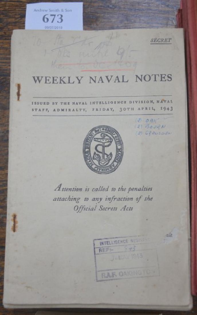 WW2 Secret Publications: WW2 secret publications: Bomber Command Quarterly Review nos. 1 - 6 (four missing) April 1942 - Sept. 1943, Air Ministry Weekly Intelligence Summary nos. 191-225 - May - Dec 1943 (incomplete run - 2 e