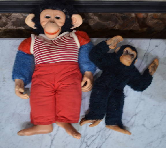 1950s Chad Valley Jacko Monkey With Smaller Similar