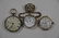 A French white metal brooch-watch and other watches - 4